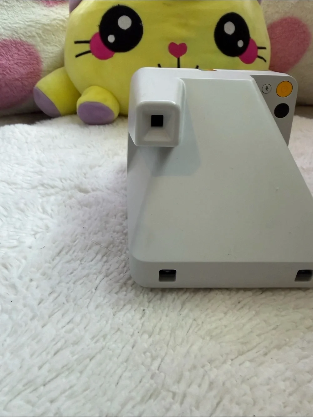 Polaroid Now Instant Camera in White with Rainbow Accent